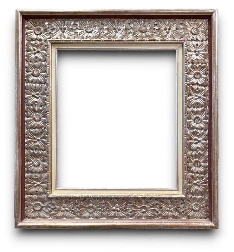 Smyrne 130 Sculpté fleurs argent