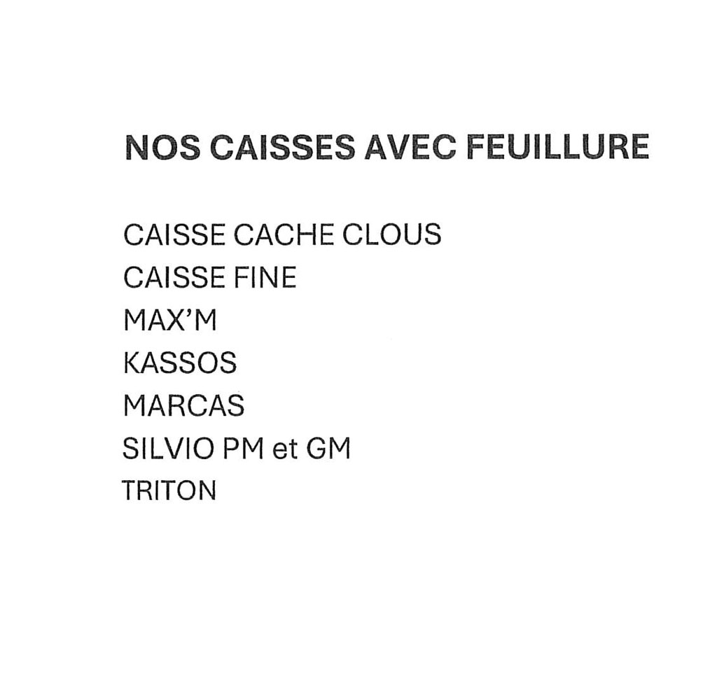   Guide pratique: Caisses avec feuillure  page 1